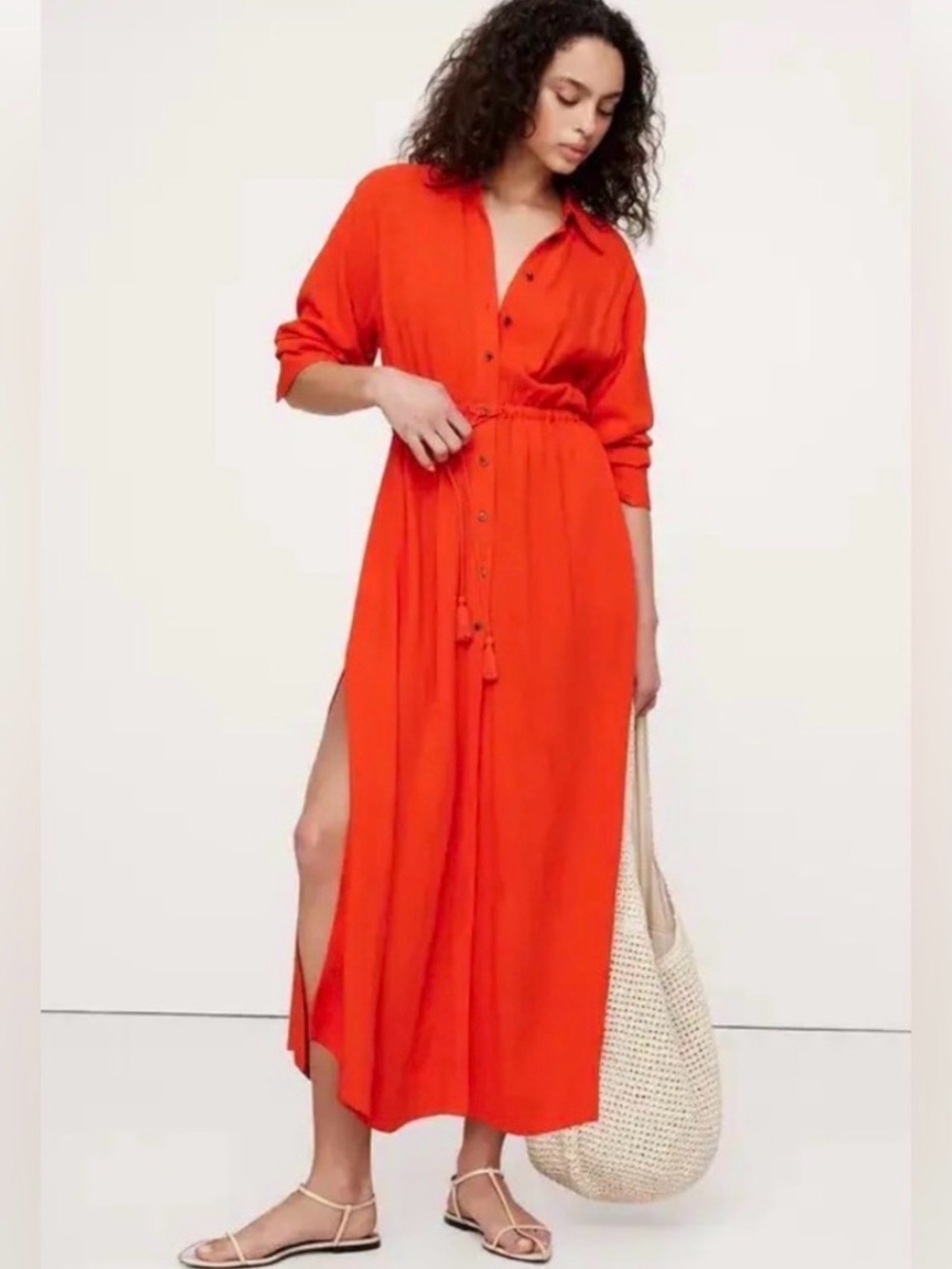 Banana Republic Button-Front Maxi Dress